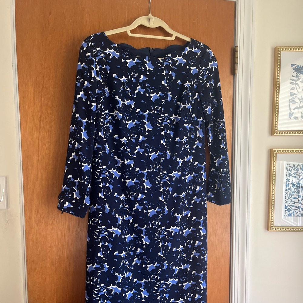 Talbots Blue Floral Dress